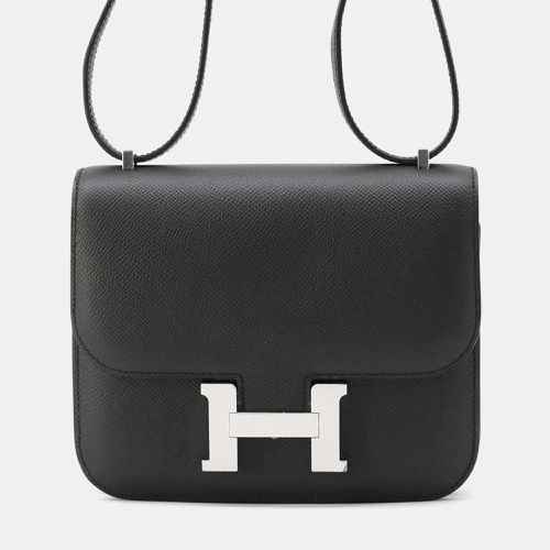 Hermes Black Leather Mini Constance III Shoulder Bag - Hermes - Modalova