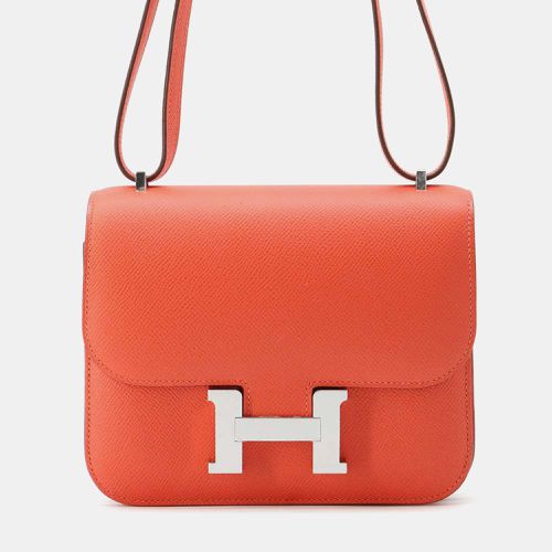 Hermes Miroir Orange Field Epsom Mini Constance Shoulder Bag - Hermes - Modalova