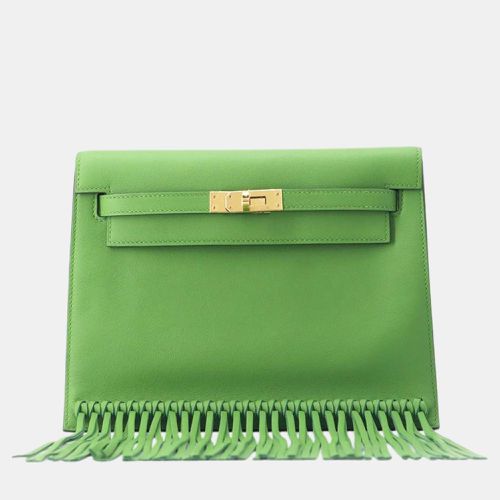 Hermes Vert Yucca Swift Leather Kelly Danse II Anate Fringe Shoulder Bags - Hermes - Modalova