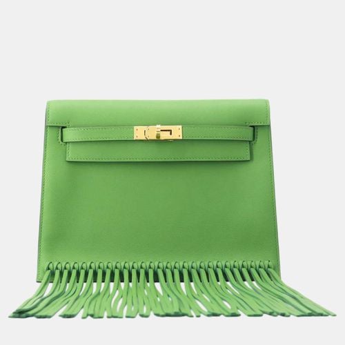 Hermes Vert Yucca Swift Leather Kelly Danse II Anate Fringe Shoulder Bag - Hermes - Modalova