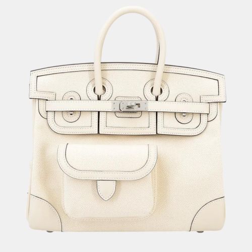 Hermes Nata Swift, Canvas Leather Birkin 25 Bag - Hermes - Modalova