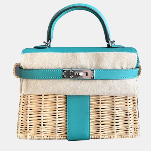 Hermes Verona Green Swift Leather Accents Mini Kelly Picnic bag - Hermes - Modalova