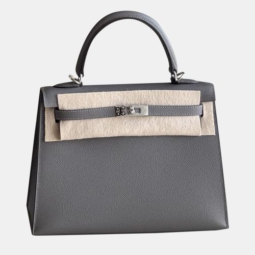 Hermes Grey Epsom Leather Kelly Sellier 25 Handbag - Hermes - Modalova