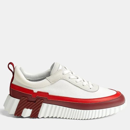 Hermes Blanc Bouncing 37 Multicolore Suede/Knit/Calfskin Sneakers - Hermes - Modalova