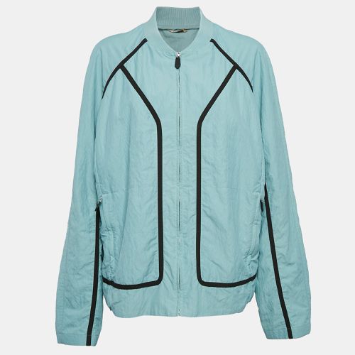 Hermes Blue Synthetic Zip-Up Bomber Jacket XXL - Hermes - Modalova