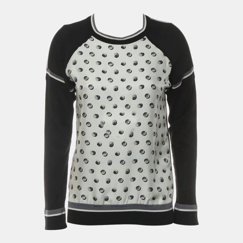 Hermes Black/White Silk, Cotton Cashmere Silk Sweater FR Women 34 - Hermes - Modalova