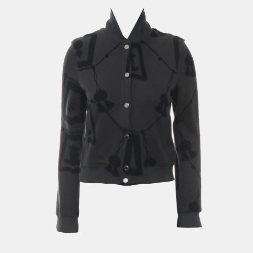 Hermes Black, Grey Cotton Printed Button Up Jacket FR Women 34 - Hermes - Modalova