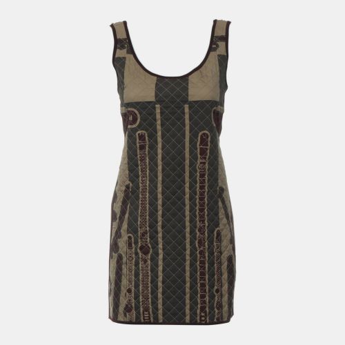 Hermes Brown Silk Pattern Sleeveless Dress FR Women 34 - Hermes - Modalova