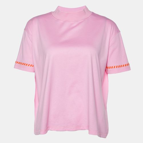 Hermes Pink Printed Cotton Knit High Neck T-Shirt S - Hermes - Modalova