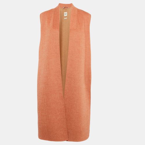 Hermes Pink Cashmere Sleeveless Open Front Mid Length Coat M - Hermes - Modalova