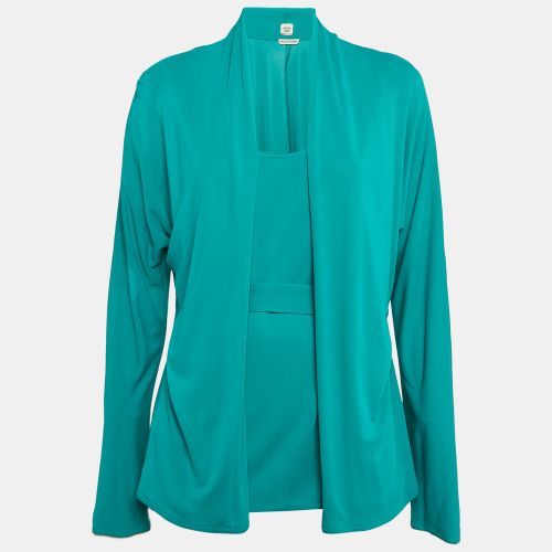 Hermes Green Jersey Belted Top M - Hermes - Modalova