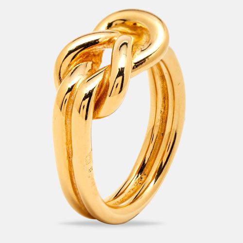 Hermes Gold Tone Scarf Ring - Hermes - Modalova