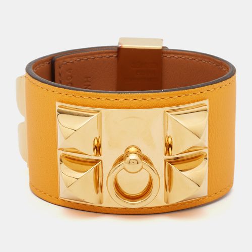 Hermes Collier De Chien Leather Gold Plated Bracelet - Hermes - Modalova