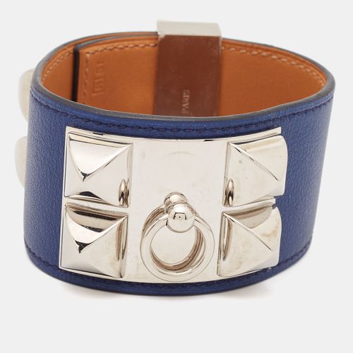 Hermes Collier de Chien Leather Palladium Plated Bracelet - Hermes - Modalova