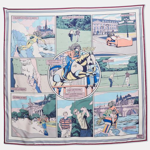 Hermès /Pink Printed Silk Double Face BNIB Wow Scarf - Hermes - Modalova