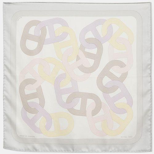 Hermes White Printed Circuit Handkerchief - Hermes - Modalova