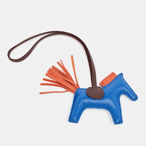 Hermes Bleu de France/Cornaline/Rouge Sellier Milo Leather GriGri Rodeo Bag Charm PM - Hermes - Modalova