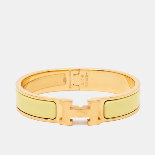 Hermès Clic H Yellow Enamel Gold Plated Bracelet - Hermes - Modalova