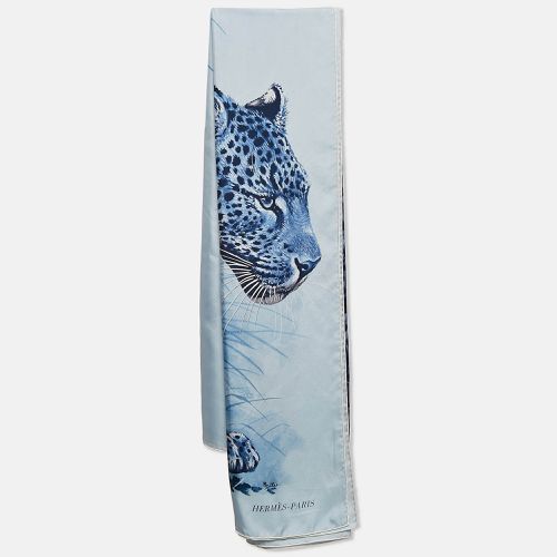 Hermès Blue Panthera Pardus Silk Shawl - Hermes - Modalova