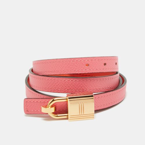 Rose Azalee/Capucine Epsom and Swift Leather Cadena Padlock Belt 80 CM - Hermes - Modalova