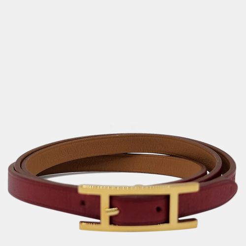 Hermes Red Behapi Triple Tour Bracelet in GHW (sz S) - Hermes - Modalova