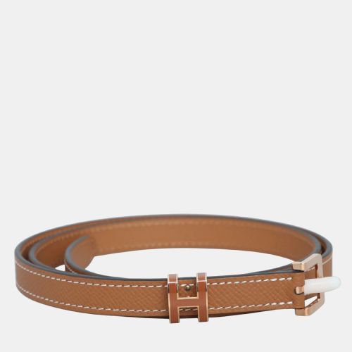 Hermes Gold Epsom Leather Belt - Hermes - Modalova