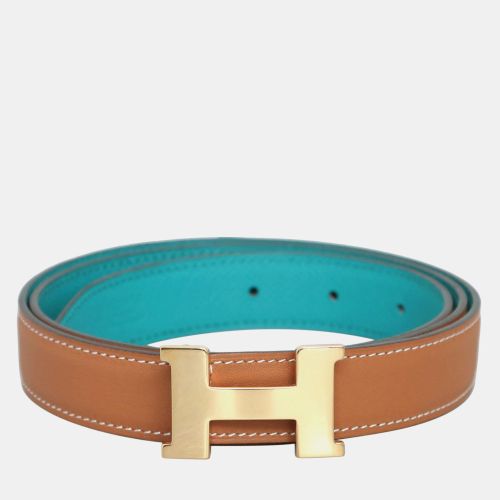 Hermes Brown Epsom, Swift Leather Mini Constance 24 Reversible Belt - Hermes - Modalova