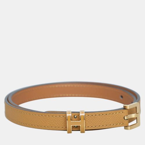 Hermes Brown Epsom Leather Pop H 15 Belt - Hermes - Modalova