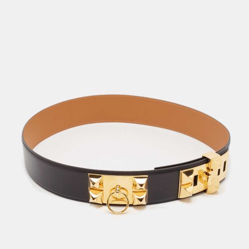 Hermes Noir Box Leather Collier de Chien Belt 85 CM - Hermes - Modalova