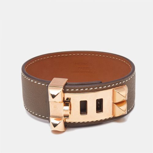Collier de Chien 24 Leather Rose Tone Bracelet - Hermes - Modalova