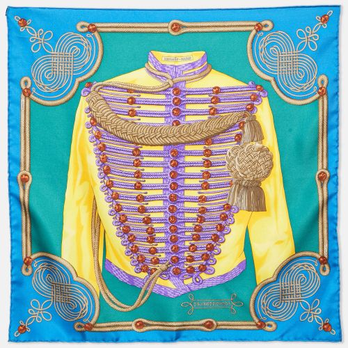 Hermès Blue/Green Brandebourgs Silk Gavroche - Hermes - Modalova