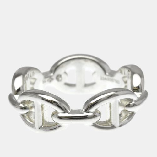 Hermes Chaine D'Ancre Silver Fashion No Stone Band Ring Silver - Hermes - Modalova