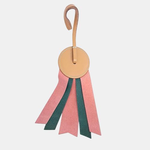 Paddock Plot /Pink Leather Bag Charm - Hermes - Modalova