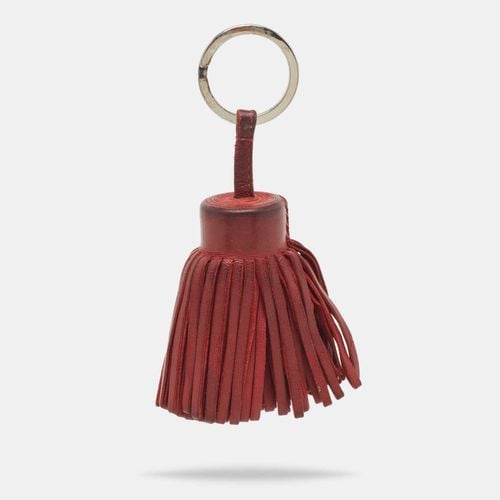 Hermes Ruby Lambskin Leather Carmen Tassel Keychain - Hermes - Modalova