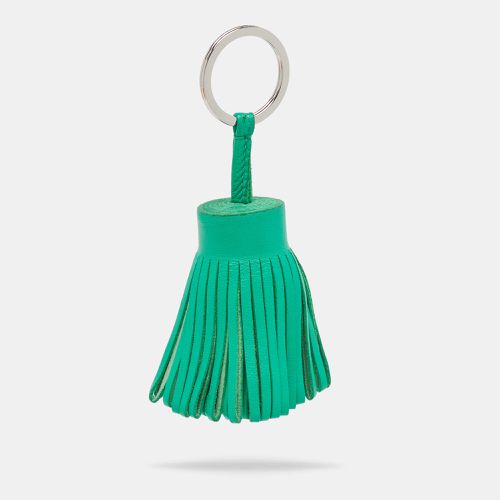 Hermes Menthe Leather Carmen Tassel Key Ring - Hermes - Modalova