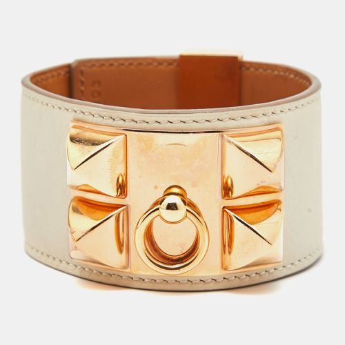 Hermes Collier De Chien Leather Gold Plated Bracelet - Hermes - Modalova