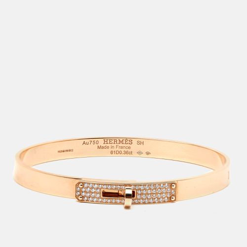 Hermes Kelly Small Model Diamond 18K Rose Gold Bracelet SH - Hermes - Modalova