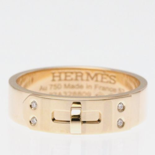 Hermes 18K Pink Gold Diamond Kelly Ring PM - Hermes - Modalova