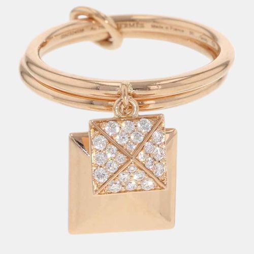 Hermes Crudo H2 Tassel Ring Size 50/#10 18K Pink Gold - Hermes - Modalova