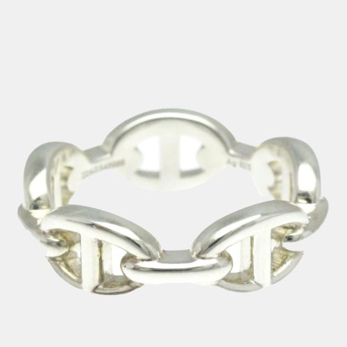 Hermes Silver Chaine d'ancre Ring EU 55 - Hermes - Modalova