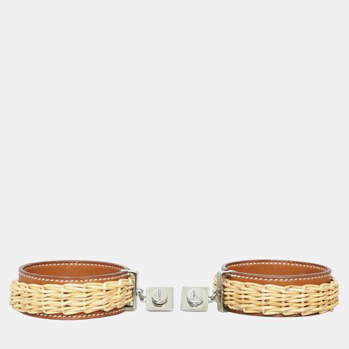Hermes Medor Picnic Gaine Brown Earrings - Hermes - Modalova