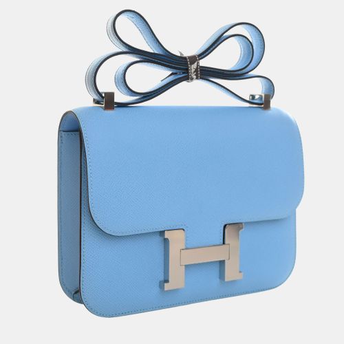 Constance 24 Celeste Epsom Leather Shoulder Bag - Hermes - Modalova