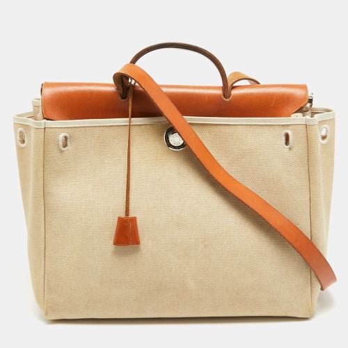 Hermes Tan/Beige Canvas and Leather 2 in 1 Herbag 39 Bag - Hermes - Modalova