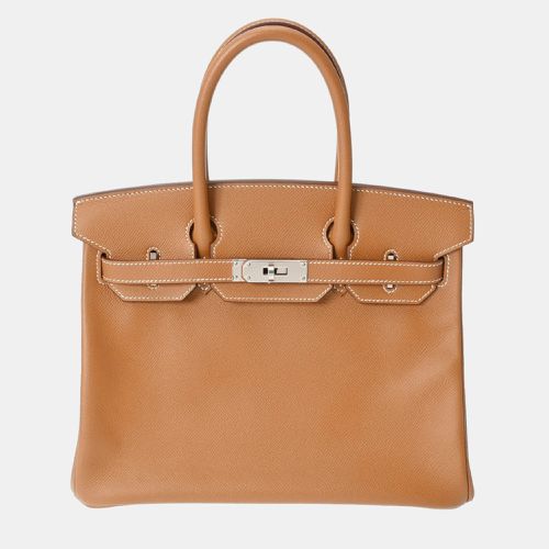 Hermes Gold Epsom Leather Birkin 30 Handbag - Hermes - Modalova