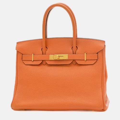 Hermes Orange Togo Leather Birkin 30 Tote Bag - Hermes - Modalova