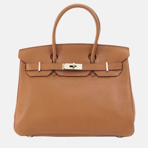 Gold Taurillon Clemence Leather Birkin 30 Tote Bag - Hermes - Modalova