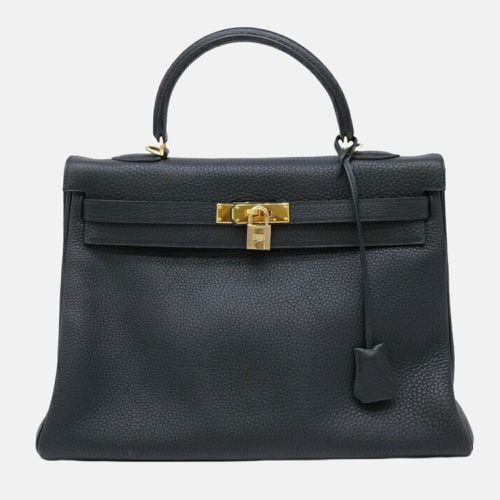 Taurillon Clemence leather Kelly 35 handbag - Hermes - Modalova