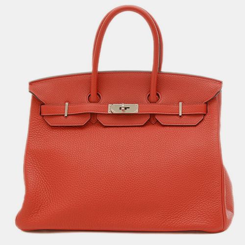 Hermes Rouge Kazak Togo Birkin 35 Handbag - Hermes - Modalova