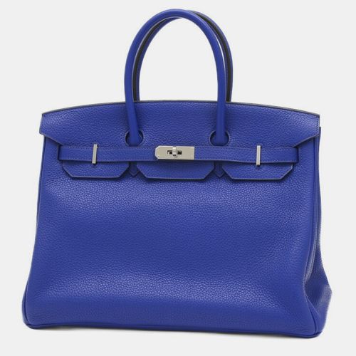 Hermes Blue Electric Togo Birkin 35 Handbag - Hermes - Modalova