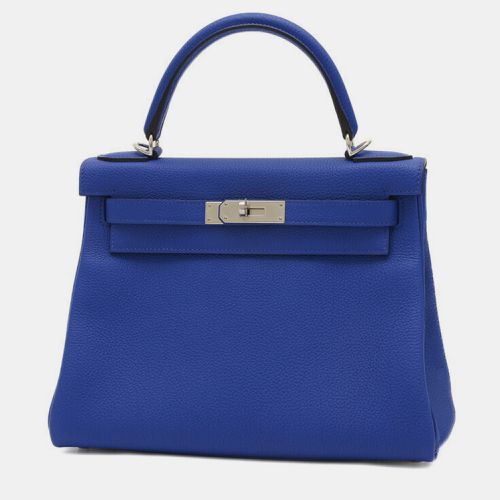 Hermes Blue Royale Togo Leather Kelly 28 Tote Bag - Hermes - Modalova